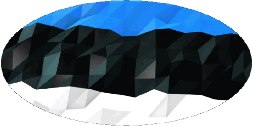 Oval Estonia Europa Banderas 