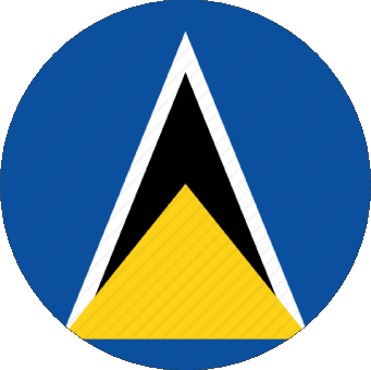 Rond Sainte Lucie Amériques Drapeaux 