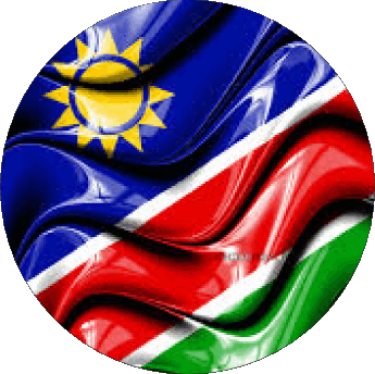 Round Namibia Africa Flags 