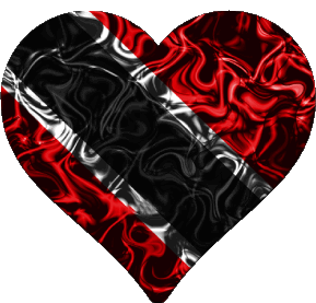 Coeur Trinité et Tobago Amériques Drapeaux 