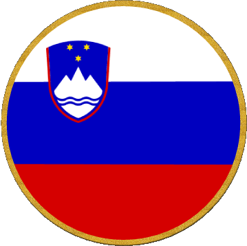 Round Slovenia Europe Flags 