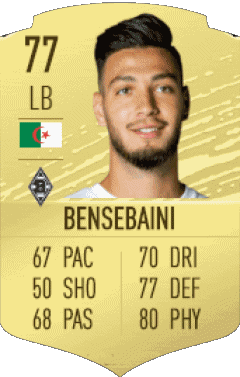 Ramy Bensebaini Algerien F I F A - Karten Spieler Videospiele Multimedia 