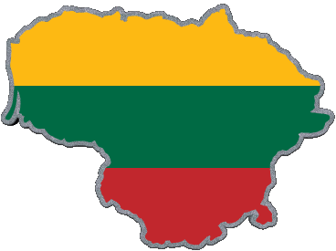Mapa Lituania Europa Banderas 