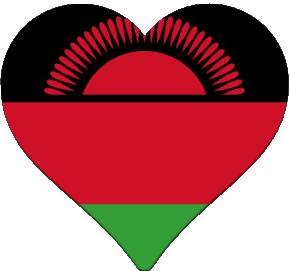 Corazón Malawi África Banderas 