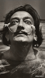 Humor -  Fun Morphing - Sehen Sie aus wie Maler Künstler Eindämmung Covid Kunst Nachbildungen Getty Herausforderung - Salvador Dalí 