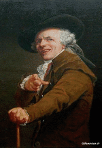 Joseph Ducreux-Humor - Fun Morphing - Parece Varias pinturas recreación de arte covid de contención desafío 1 