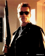 Terminator-Humor -  Fun Morphing - Sehen Sie aus wie Filme - Helden Eindämmung Covid Kunst Nachbildungen Getty Herausforderung Terminator
