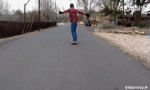 Humor - Fun Deportes Skateboard Road Down Hill Gamelle Fail 