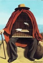 Humor -  Fun Morphing - Sehen Sie aus wie Maler Künstler Eindämmung Covid Kunst Nachbildungen Getty Herausforderung - René Magritte 