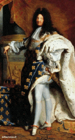 Portrait of Louis XIV-Humor - Fun Morphing - Parece Artistas pintores recreación de arte covid de contención Getty desafío  - Hyacinthe Rigaud Portrait of Louis XIV