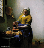 Umorismo -  Fun Morphing - Sembra Artisti pittori ricreazioni d'arte covid contenimento Getty sfida - Johannes  Vermeer 
