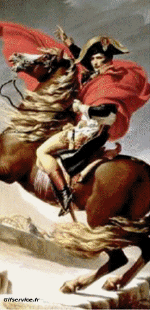 Bonaparte franchissant le Grand-Saint-Bernard-Morphing - Parece Artistas pintores recreación de arte covid de contención Getty desafío - Jacques-Louis David 