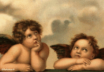 Raffaello Sanzio - Les chérubins - (Détail de la chapelle Sixtine)-Humor -  Fun Morphing - Sehen Sie aus wie Verschiedene Gemälde Eindämmung Covid Kunst Nachbildungen Herausforderung 