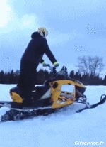 Humor -  Fun Transport Snow Motorcycle Fail 