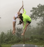 Humour - Fun PERSONNAGES Acrobatie Pole Dance Gamelle Fail 