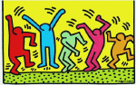 Keith Haring-Humor - Fun Morphing - Parece Varias pinturas recreación de arte covid de contención desafío 2 