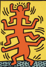 Keith Haring-Umorismo -  Fun Morphing - Sembra Vari dipinti ricreazioni d'arte covid contenimento sfida 2 