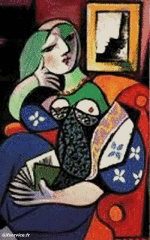 Humor -  Fun Morphing - Sehen Sie aus wie Maler Künstler Eindämmung Covid Kunst Nachbildungen Getty Herausforderung - Pablo Picasso 