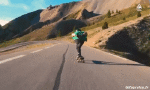 Humor -  Fun Sports Skateboard Road Down Hill Fun Win 