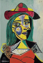 Humor -  Fun Morphing - Sehen Sie aus wie Maler Künstler Eindämmung Covid Kunst Nachbildungen Getty Herausforderung - Pablo Picasso 