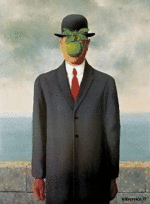 Humour - Fun Morphing - Ressemblance Artistes peintre confinement covid  art recréations Getty challenge - René Magritte 