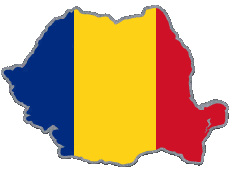 Drapeaux Europe Roumanie Carte 