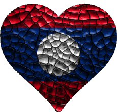 Banderas Asia Laos Corazón 