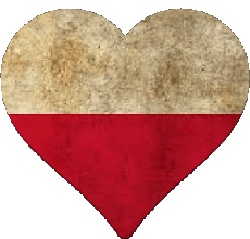 Flags Europe Poland Heart 