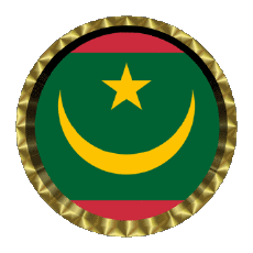 Bandiere Africa Mauritania Rotondo - Anelli 