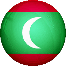 Bandiere Asia Maldive Tondo 