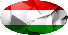 Drapeaux Europe Hongrie Ovale 