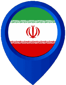 Banderas Asia Irán Marcador de ubicación 