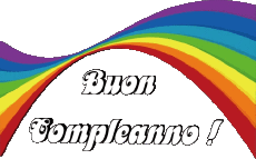 Messages Italien Buon Compleanno Astratto - Geometrico Fond Transparent 021 