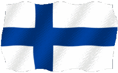 Fahnen Europa Finnland Welligkeit 