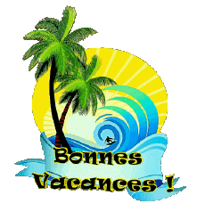Mensajes Francés Bonnes Vacances Fondo transparente 25 