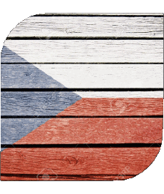 Drapeaux Europe Tchéquie Carré 