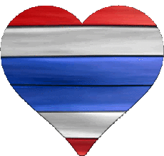 Banderas Asia Tailandia Corazón 