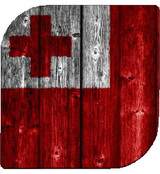 Drapeaux Océanie Tonga Carré 