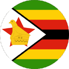 Fahnen Afrika Zimbabwe Runde 