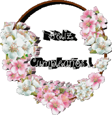 Messages Spanish Feliz Cumpleaños Floral 017 