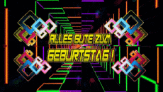 Messagi Tedesco Alles Gute zum Geburtstag Zusammenfassung - geometrisch Sfondo animato 001 