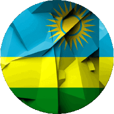 Flags Africa Rwanda Round 