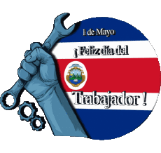 Mensajes Español 1 de Mayo Feliz día del Trabajador - Costa Rica 