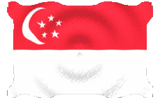 Fahnen Asien Singapur Welligkeit 