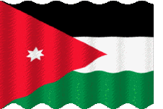 Drapeaux Asie Jordanie Ondulation 