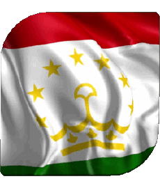 Drapeaux Asie Tadjikistan Carré 
