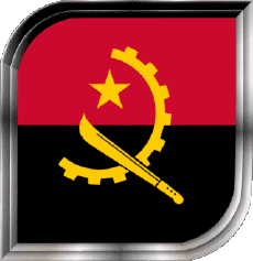 Drapeaux Afrique Angola Carré 
