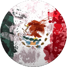 Drapeaux Amériques Mexique Rond 