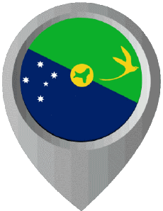 Banderas Oceanía Australia Christmas Island Marcador de ubicación 