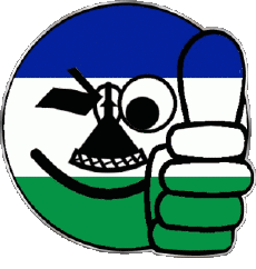 Fahnen Afrika Lesotho Smiley - OK 